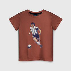 Футболка хлопковая детская Maradona football, цвет: кирпичный