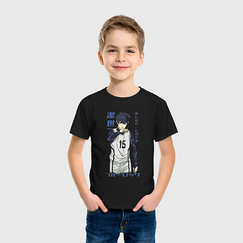 Детская футболка Исаги Эгоист / Черный – фото 3