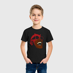 Футболка хлопковая детская Ray Charles devil, цвет: черный — фото 2