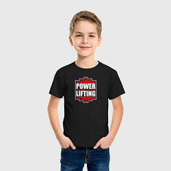 Футболка хлопковая детская Power lifting спорт для сильных, цвет: черный — фото 2