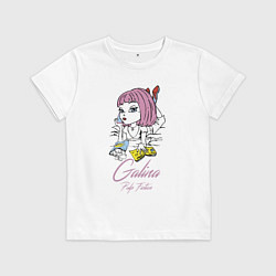 Футболка хлопковая детская Galina - pulp fiction, цвет: белый