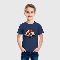 Футболка хлопковая детская Toronto dinosaur, цвет: тёмно-синий — фото 2