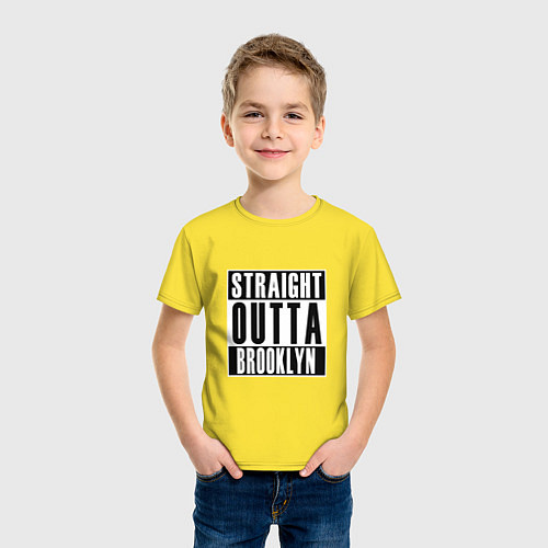 Детская футболка Прямо из Бруклина / Желтый – фото 3