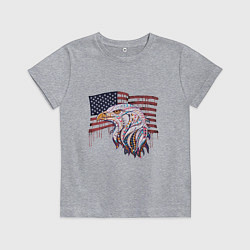Футболка хлопковая детская American eagle, цвет: меланж