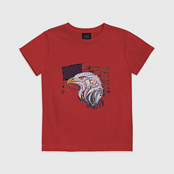 Футболка хлопковая детская American eagle, цвет: красный