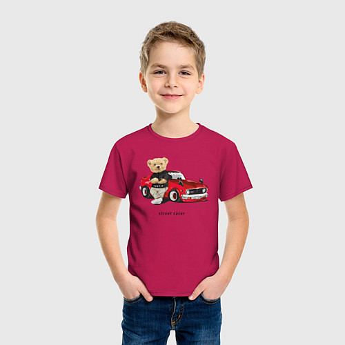 Детская футболка Speed racer / Маджента – фото 3