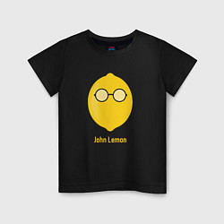 Футболка хлопковая детская John Lemon, цвет: черный