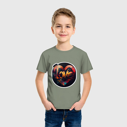 Детская футболка Love на День Святого Валентина / Авокадо – фото 3