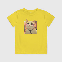 Детская футболка Cat smiling meme art