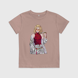 Футболка хлопковая детская Майки на стиле - токийские мстители, цвет: пыльно-розовый