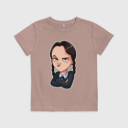 Детская футболка Уэнсдэй недовольна