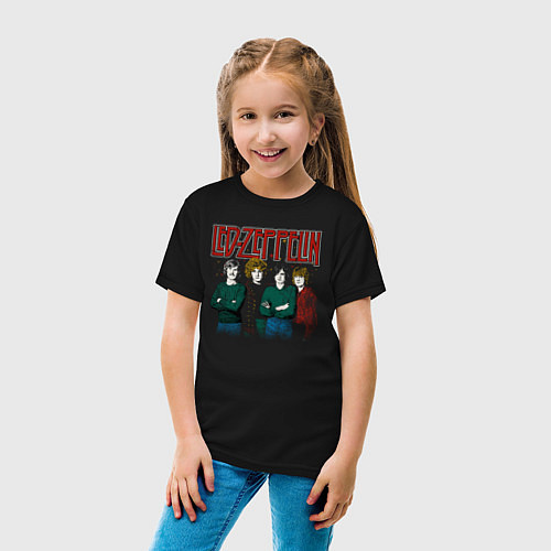 Детская футболка Led Zeppelin винтаж / Черный – фото 4