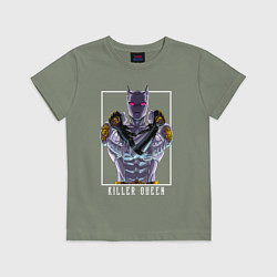 Футболка хлопковая детская Killer Queen anime, цвет: авокадо