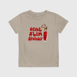 Футболка хлопковая детская Eminem: Real Slim Shady, цвет: миндальный