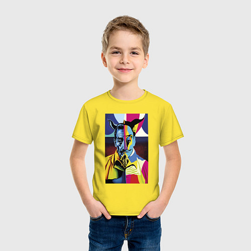 Детская футболка Salvador Dali: Neural network / Желтый – фото 3