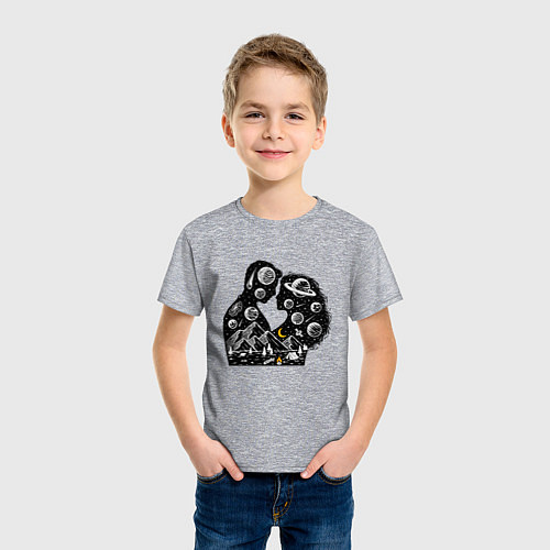 Детская футболка Влюбленная парочка / Меланж – фото 3