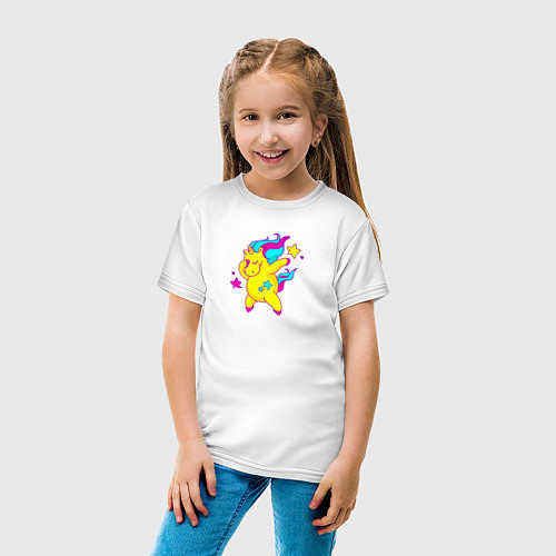 Детская футболка Весёлый единорожек / Белый – фото 4