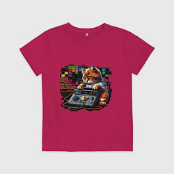 Детская футболка Пиксельный котик RJ