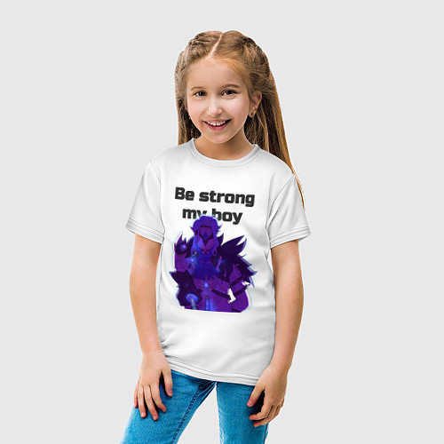 Детская футболка Be strong, my boy / Белый – фото 4
