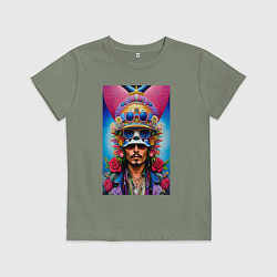 Детская футболка Джонни Депп - нейросеть - фантазия - сюрреализм