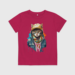 Детская футболка Кот репер