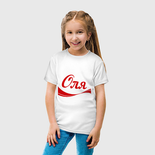 Детская футболка Оля / Белый – фото 4