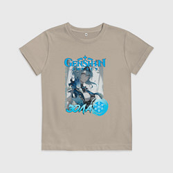 Футболка хлопковая детская Эола крио элемент, цвет: миндальный