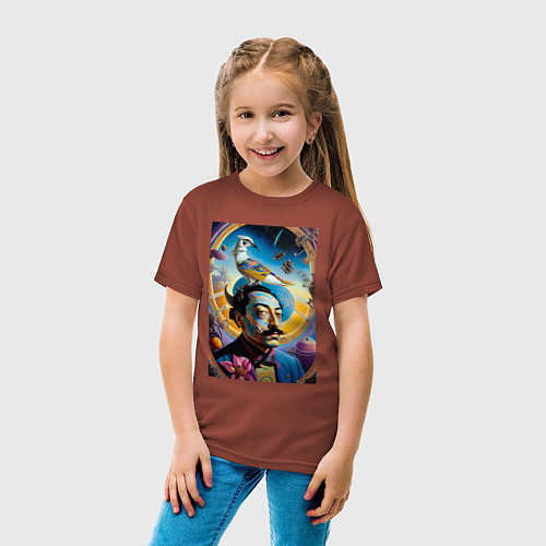 Детская футболка Сальвадор Дали: Сюрреализм / Кирпичный – фото 4