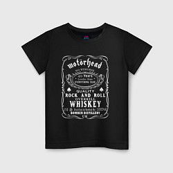 Футболка хлопковая детская Motorhead в стиле Jack Daniels, цвет: черный