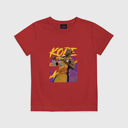 Футболка хлопковая детская Kobe champion, цвет: красный