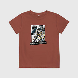 Детская футболка Тоширо Хиджиката на фоне манги