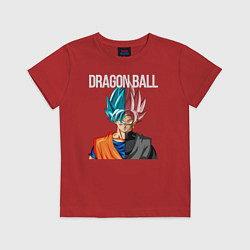 Футболка хлопковая детская Dragon ball Гоку, цвет: красный