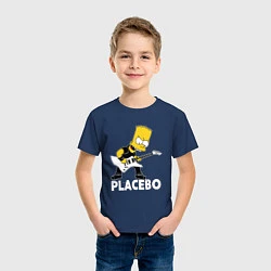 Футболка хлопковая детская Placebo Барт Симпсон рокер, цвет: тёмно-синий — фото 2
