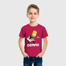 Футболка хлопковая детская OOMPH! Барт Симпсон роке, цвет: маджента — фото 2
