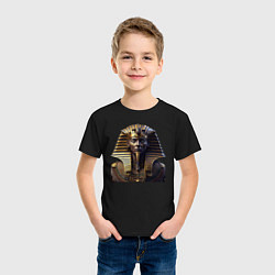 Футболка хлопковая детская Египетский фараон, цвет: черный — фото 2