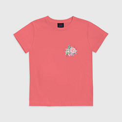 Детская футболка Мини акварельные цветы