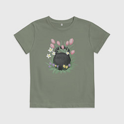 Детская футболка Кроссфит гиря в цветах