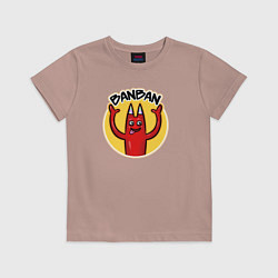 Футболка хлопковая детская Banban, цвет: пыльно-розовый