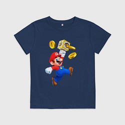 Детская футболка Марио сбивает монетки