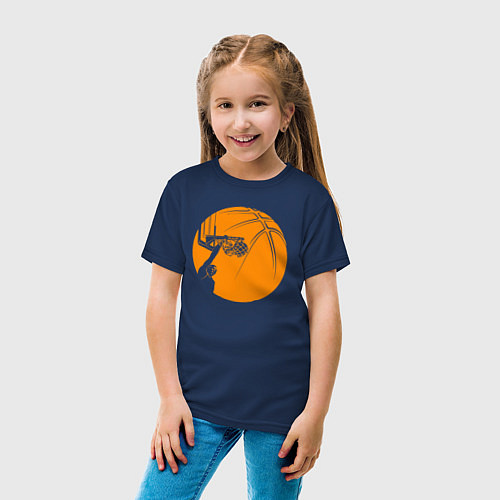 Детская футболка Dunk / Тёмно-синий – фото 4