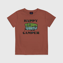 Футболка хлопковая детская Camper, цвет: кирпичный