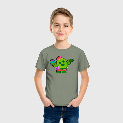 Детская футболка Бравл Старс - Спайк / Авокадо – фото 3
