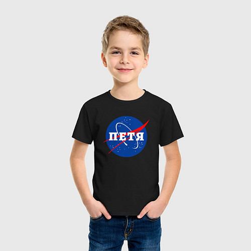 Детская футболка Петя Наса / Черный – фото 3