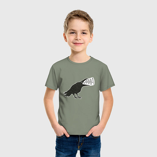 Детская футболка Кричащая ворона / Авокадо – фото 3