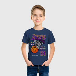 Футболка хлопковая детская LA Lakers Kobe, цвет: тёмно-синий — фото 2