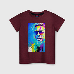 Детская футболка Brad Pitt - sketch - pop art