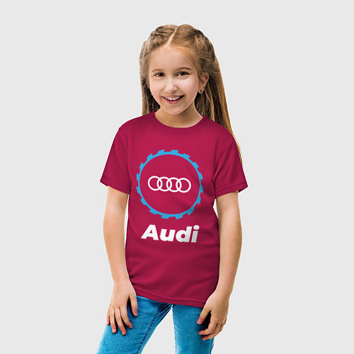 Детская футболка Audi в стиле Top Gear / Маджента – фото 4