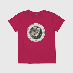 Детская футболка Юрий Гагарин в иллюминаторе