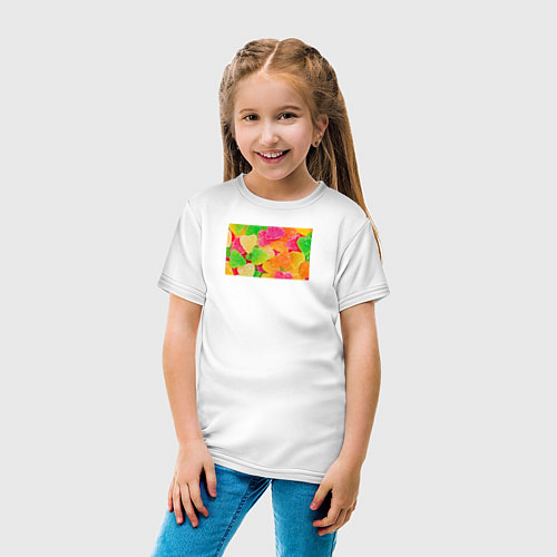 Детская футболка Цветной мармелад / Белый – фото 4