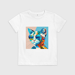 Детская футболка Кот в темных очках Пикассо